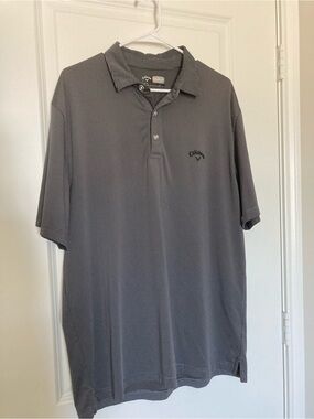 Callaway Men’s Dark Gray Polo Shirt with Subtle Logo